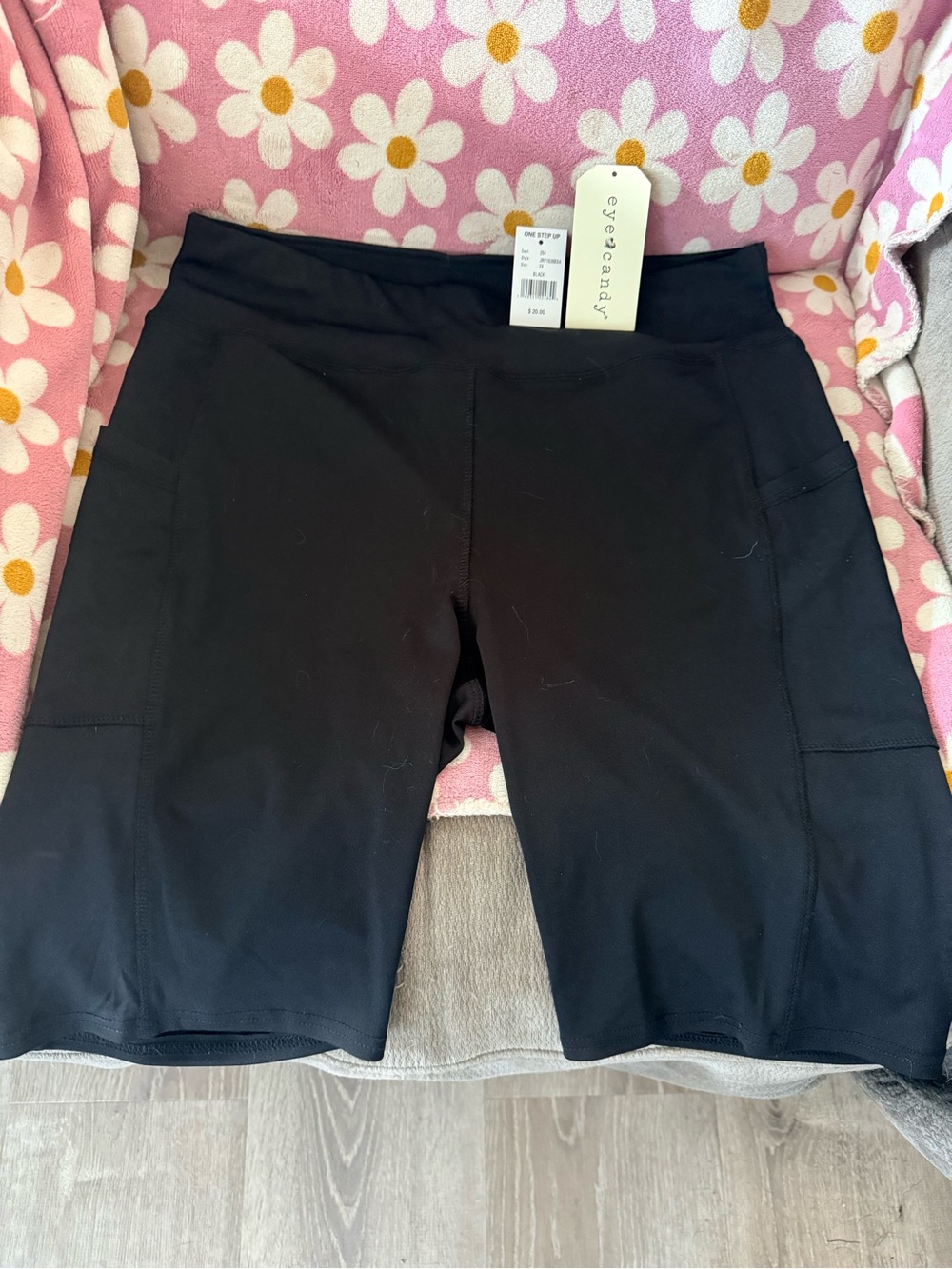 eye candy Black Women's Bike Shorts with Side Pockets